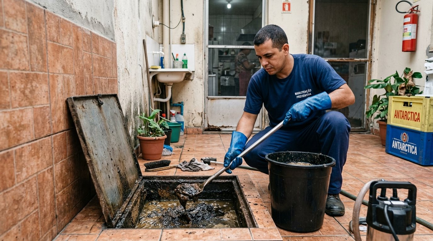 Limpeza de caixa de gordura em Teresina-PI